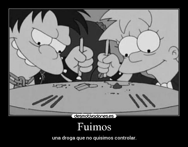 carteles sid vicious nancy spungen simpsons nelson lisa eres droga desmotivaciones