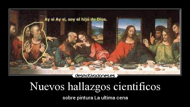 Nuevos hallazgos cientificos - sobre pintura La ultima cena
