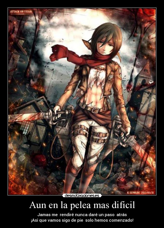 carteles mikasa shingekinokyojin desmotivaciones