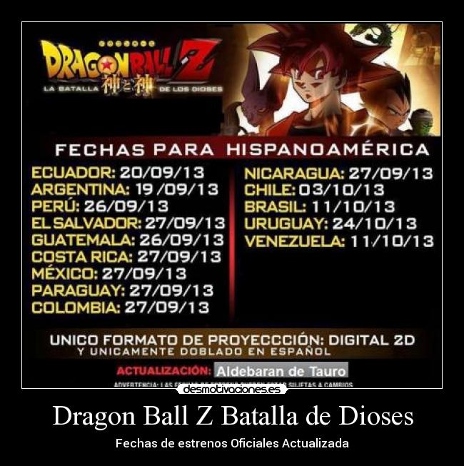 Dragon Ball Z Batalla de Dioses - 