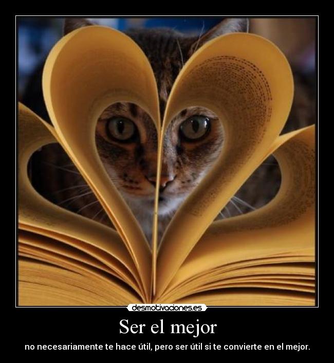 Ser el mejor - no necesariamente te hace útil, pero ser útil si te convierte en el mejor.