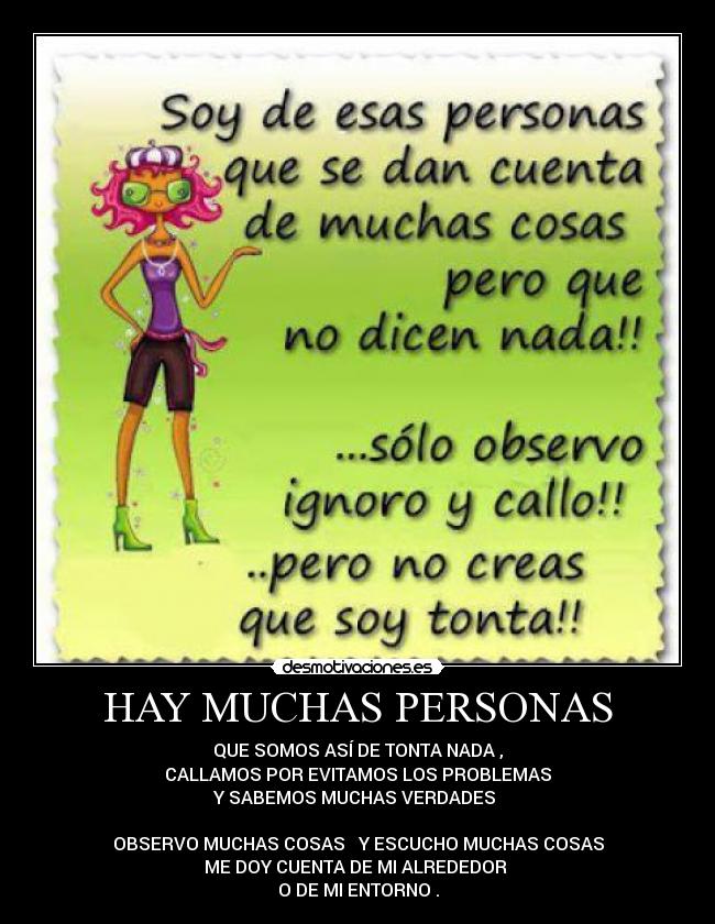 HAY MUCHAS PERSONAS -