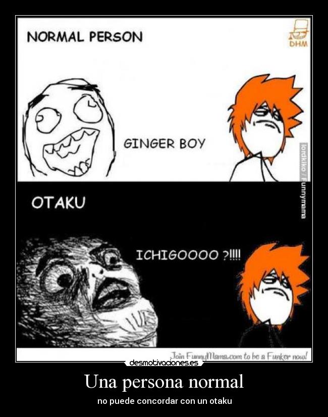 Una persona normal - no puede concordar con un otaku