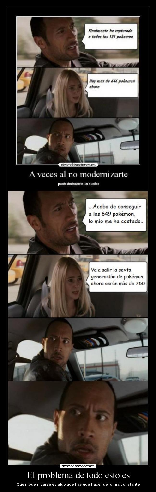 El problema de todo esto es - Que modernizarse es algo que hay que hacer de forma constante