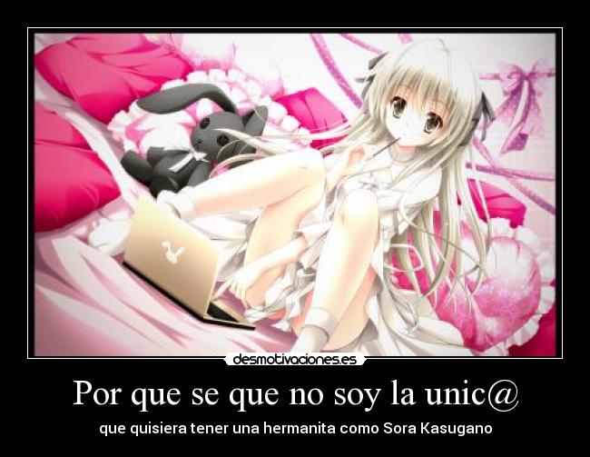 carteles yosuganosora hermanos kawaii anime pockys desmotivaciones
