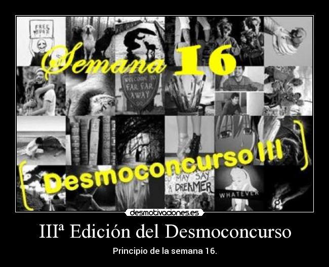 IIIª Edición del Desmoconcurso - Principio de la semana 16.