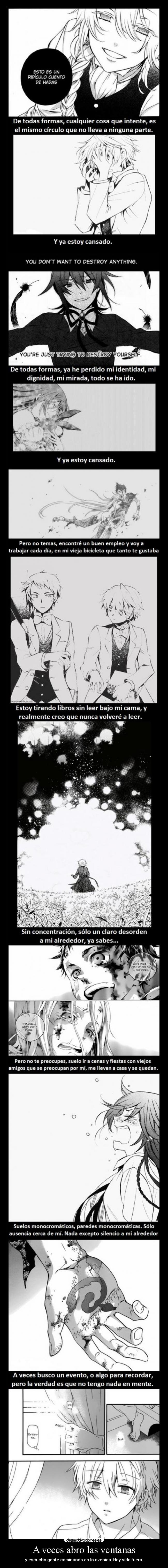 carteles anime manga muwigaraklan pandora hearts deadman wonderland para wolf monochrome desmotivaciones