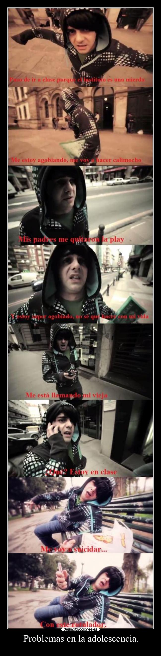 carteles problemas voy suicidar con rotulador desmotivaciones