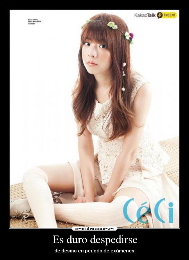 Es duro despedirse - de desmo en período de exámenes.