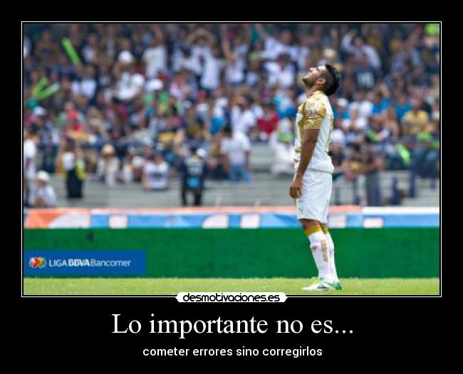Lo importante no es... - cometer errores sino corregirlos