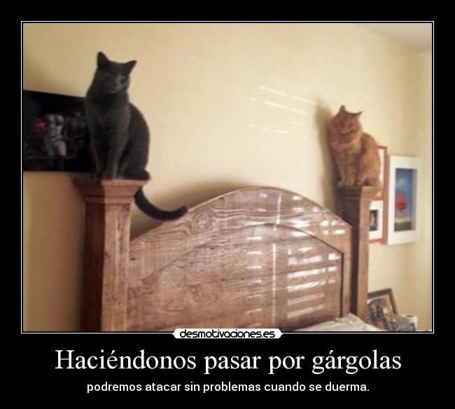 Haciéndonos pasar por gárgolas - 