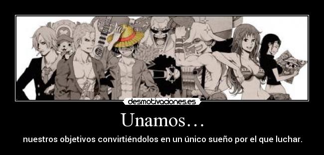 carteles one piece mugiwaras suenos ronoa desmotivaciones