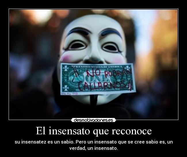 El insensato que reconoce -