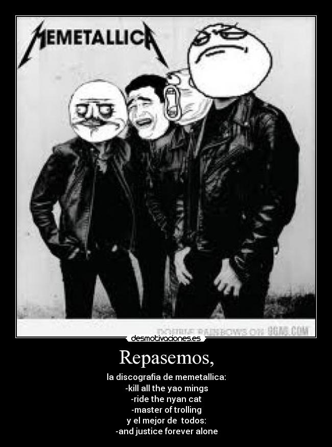 carteles memetallica desmotivaciones