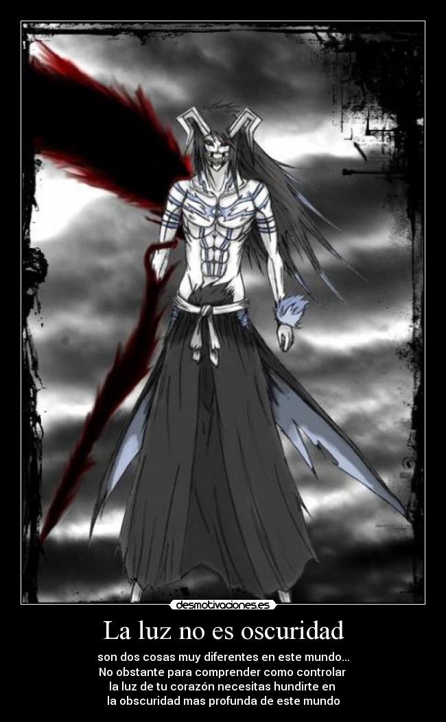 carteles anime bleach ichigo kurosaki hollow zanguetsu desmotivaciones