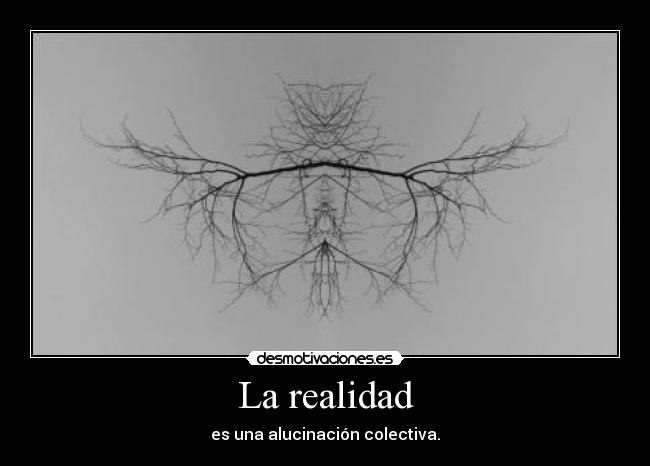 La realidad - es una alucinación colectiva.