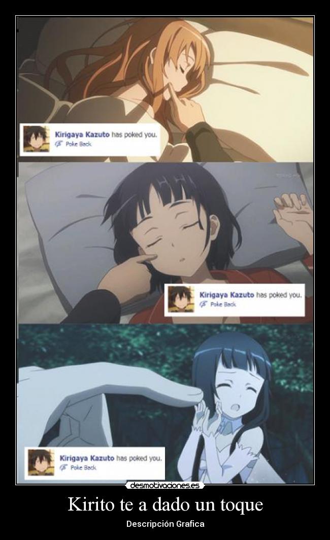 carteles sword art online kirito kazuto kirigaya echos reales facebook dar toque parodia desmotivaciones