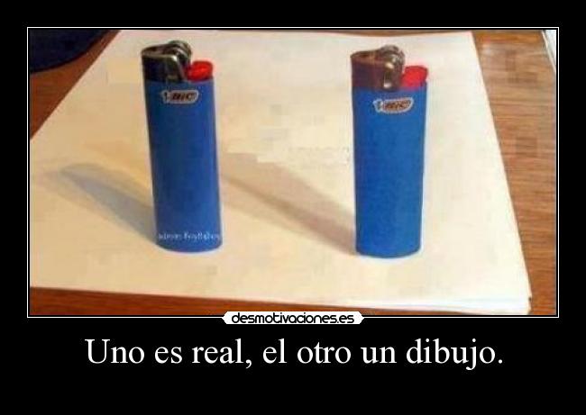 Uno es real, el otro un dibujo. - 