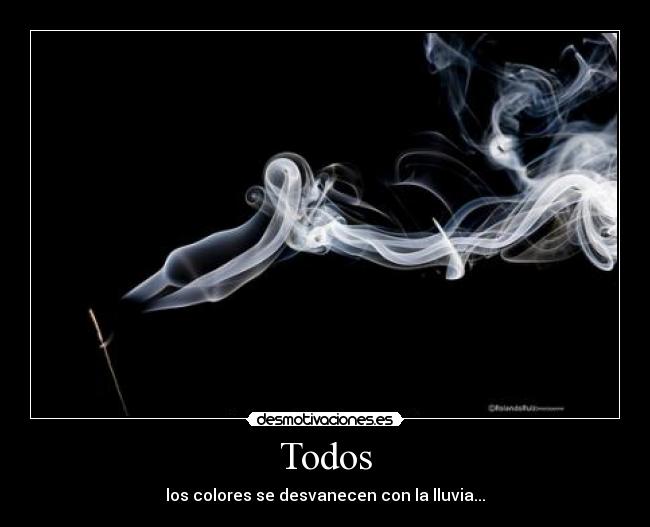 Todos - los colores se desvanecen con la lluvia...