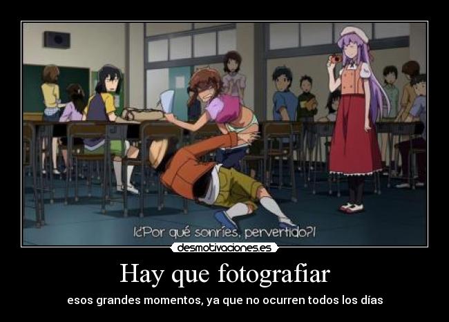carteles mao fotografia momento vergonzoso hinata mirai nikki desmotivaciones
