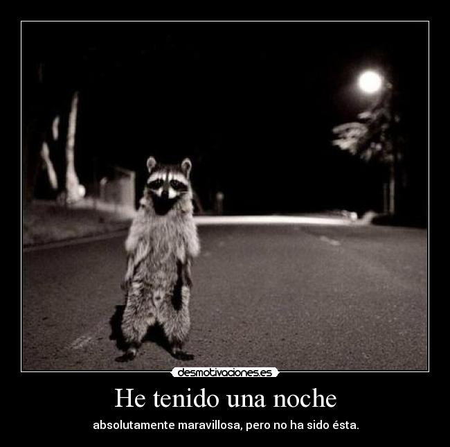He tenido una noche -