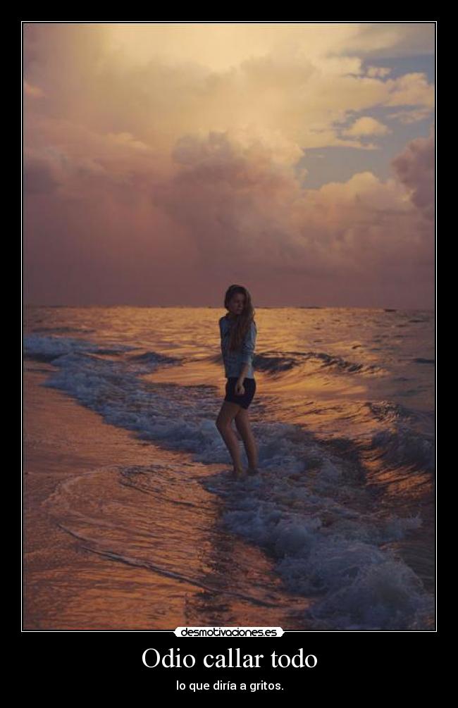 Odio callar todo -