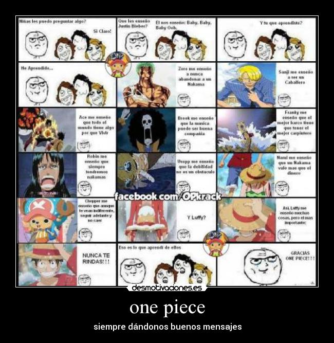 one piece - siempre dándonos buenos mensajes