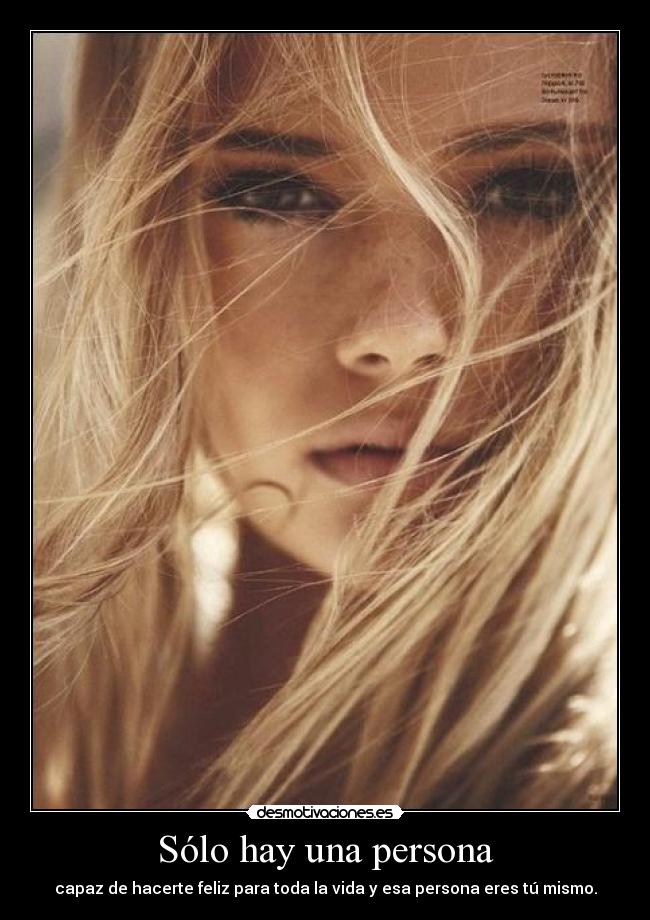Sólo hay una persona -