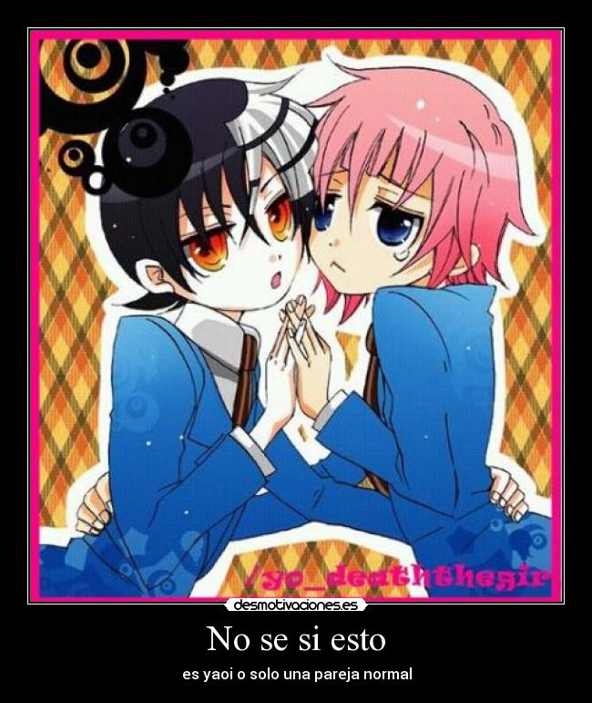 No se si esto - es yaoi o solo una pareja normal