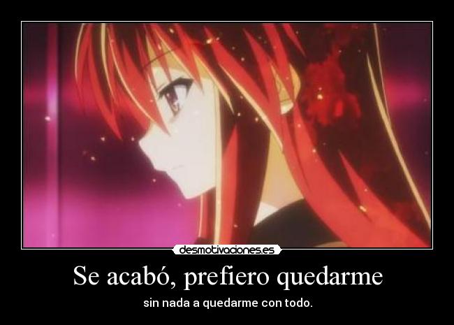 Se acabó, prefiero quedarme -