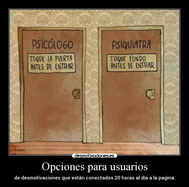 Opciones para usuarios - 