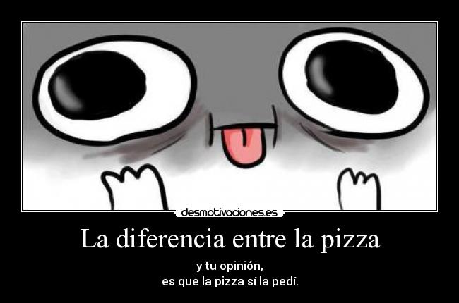 La diferencia entre la pizza -