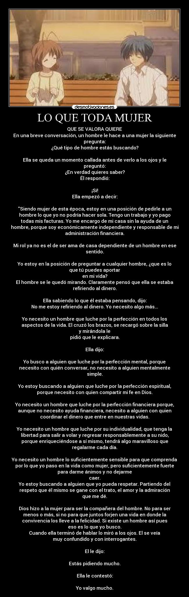 LO QUE TODA MUJER -