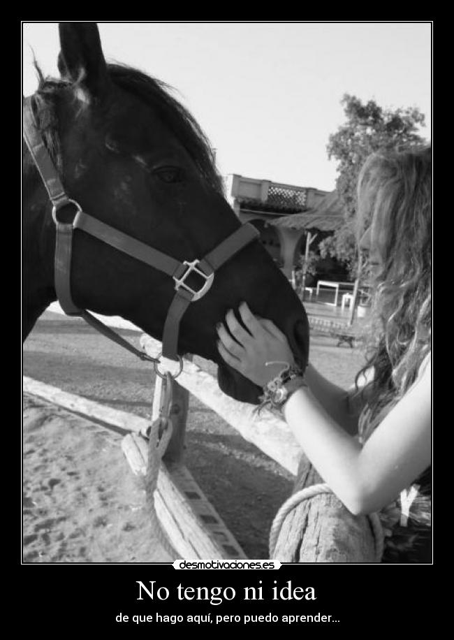 No tengo ni idea - de que hago aquí, pero puedo aprender...