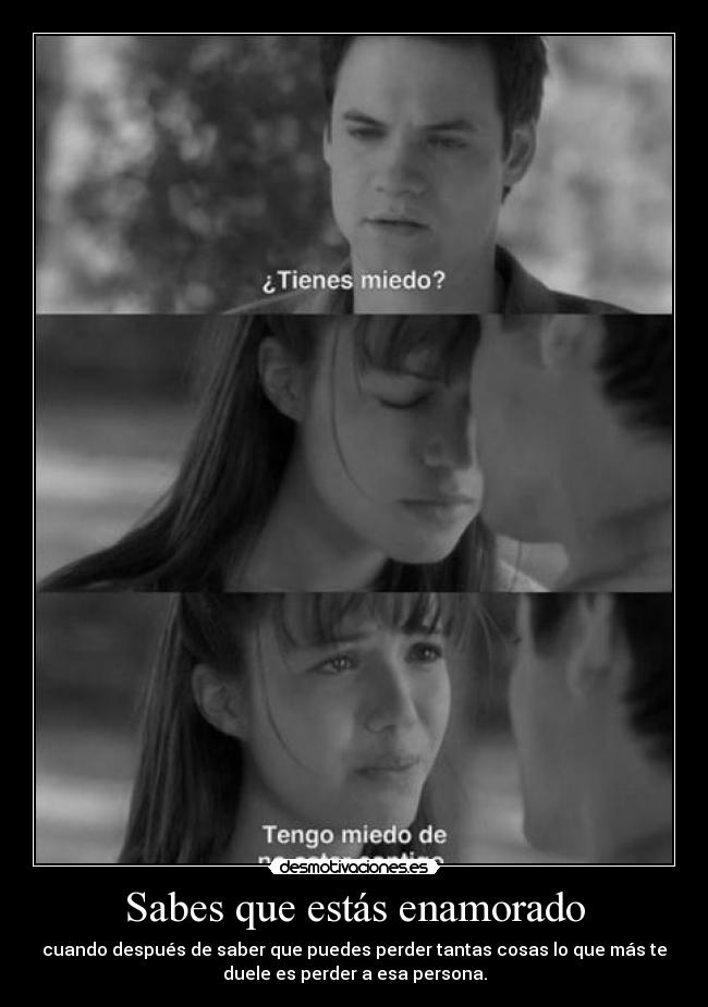 Sabes que estás enamorado -