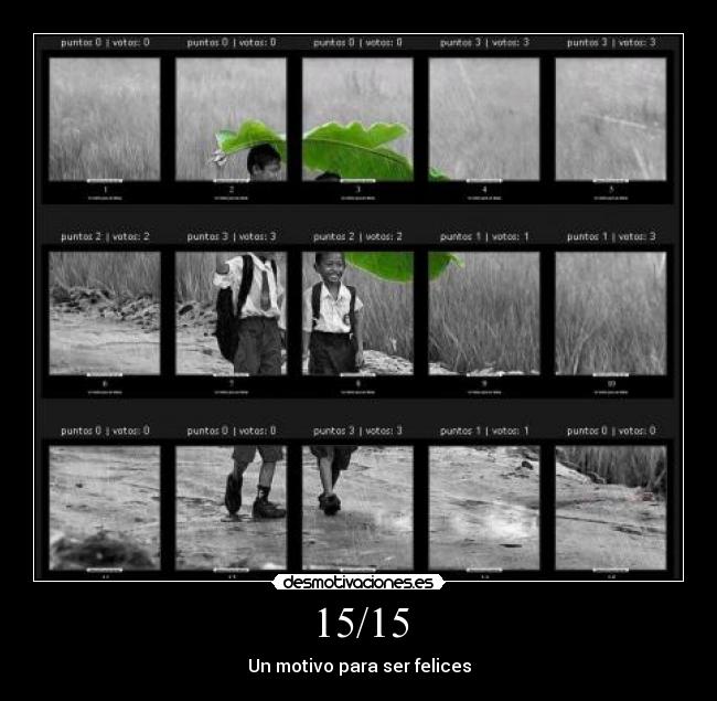 15/15 - Un motivo para ser felices