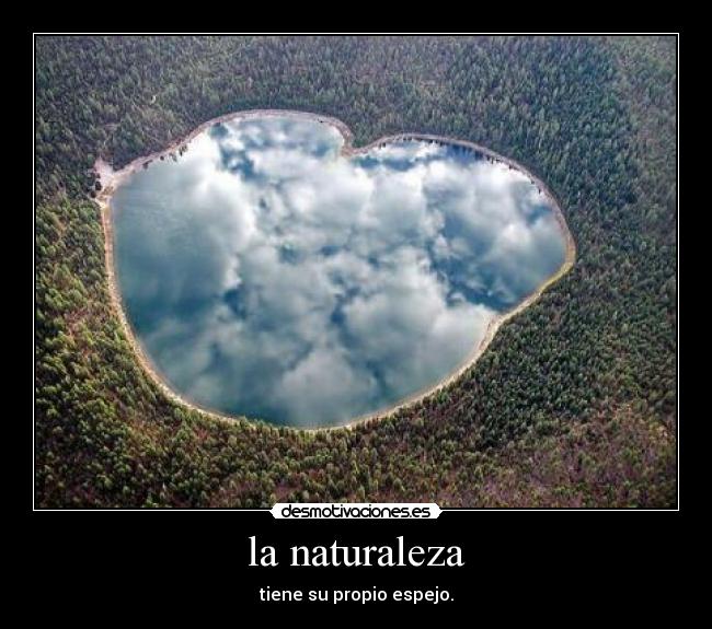 la naturaleza - tiene su propio espejo.