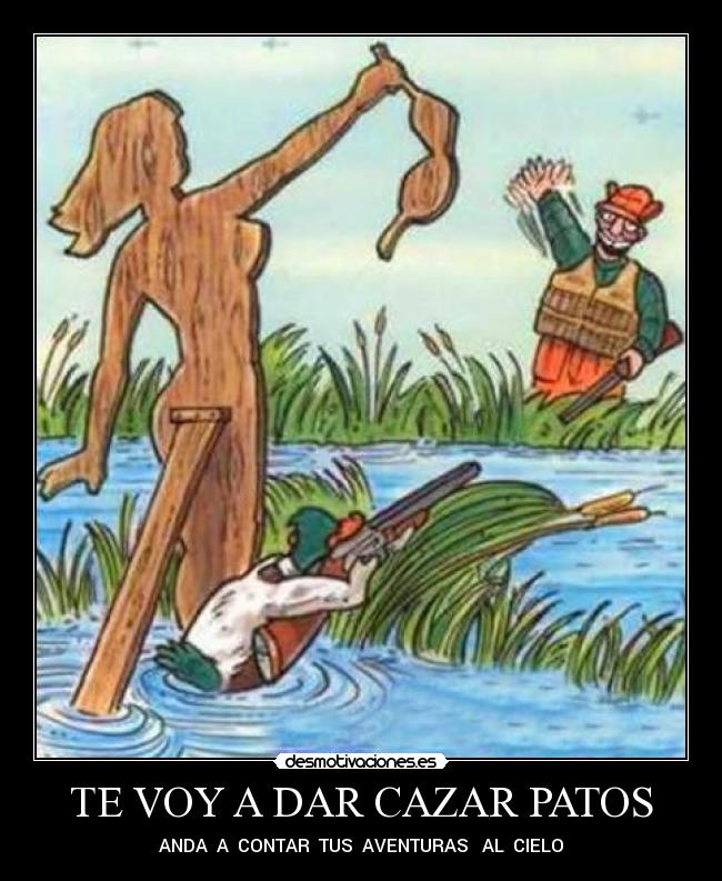 carteles cielo cazado patos aventura desmotivaciones