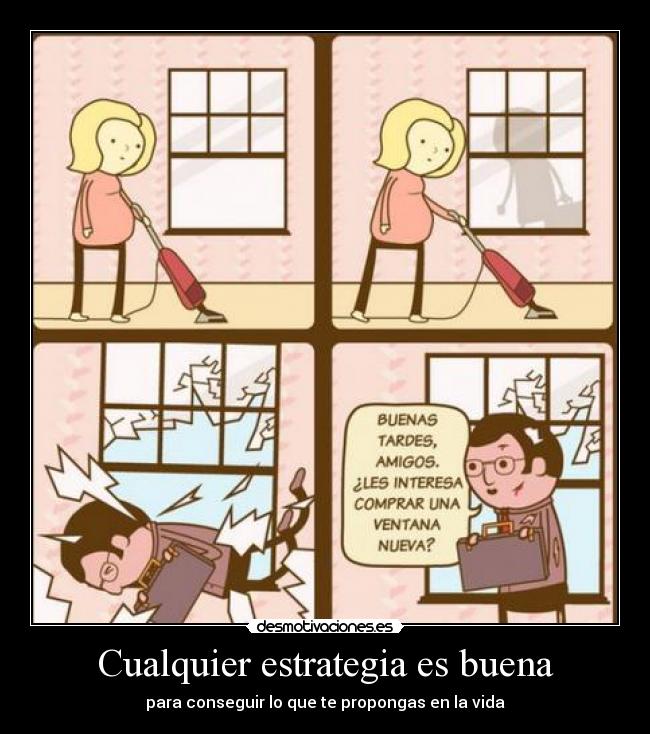 carteles ventana estrategia desmotivaciones