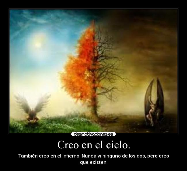 carteles creer cielo limbo infierno desmotivaciones