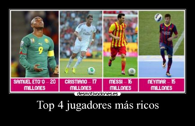 Top 4 jugadores más ricos - 