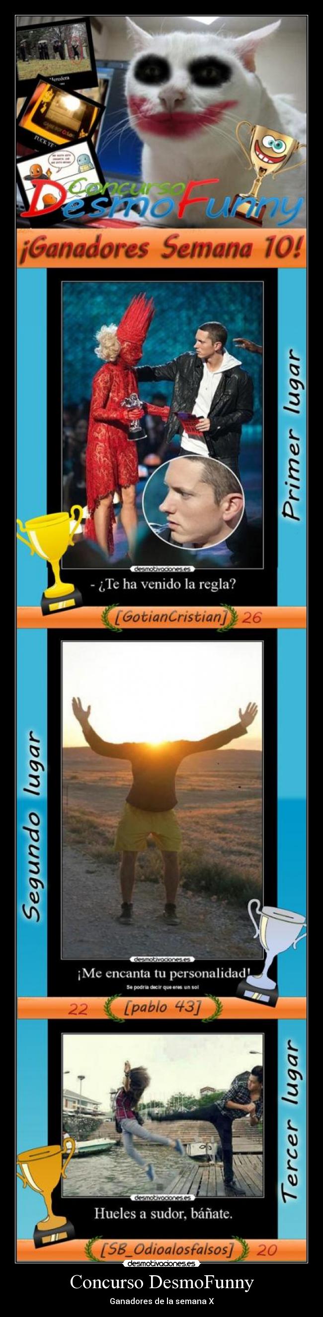 Concurso DesmoFunny - Ganadores de la semana X