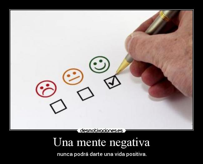 Una mente negativa -