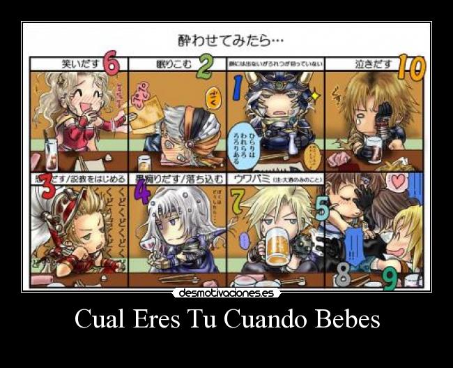 Cual Eres Tu Cuando Bebes -