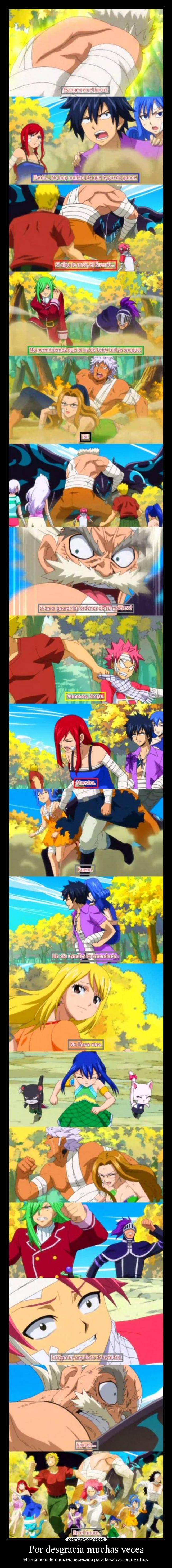 carteles raptorhunters nigatsu harukaze anime manga otaku fairy tail vida muerte sacrificio amor makarov salv desmotivaciones