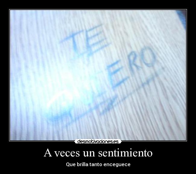 A veces un sentimiento -