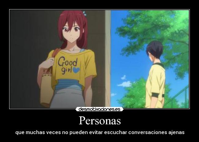 carteles anime free kou gou escuchando conversa haru con rin doni desmotivaciones