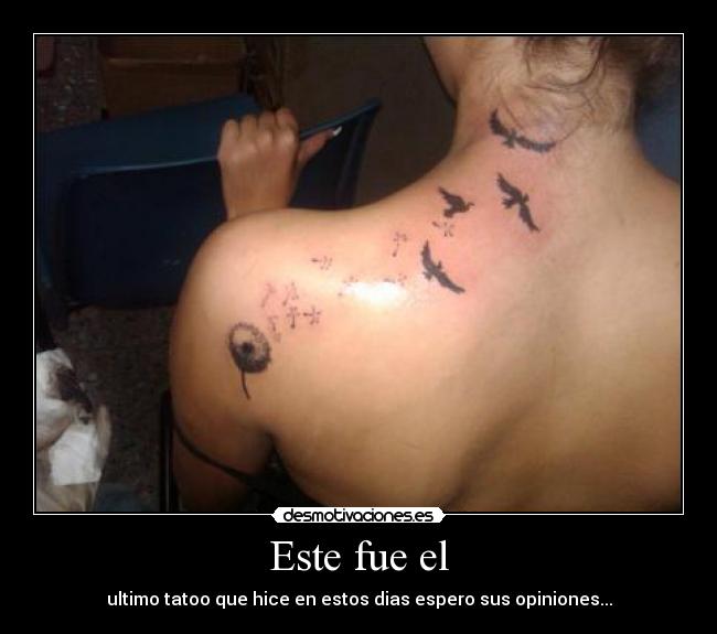 Este fue el - ultimo tatoo que hice en estos dias espero sus opiniones...