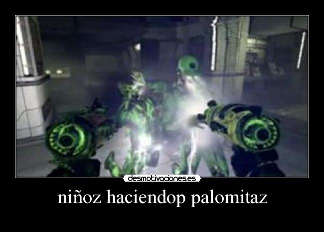 niñoz haciendop palomitaz -