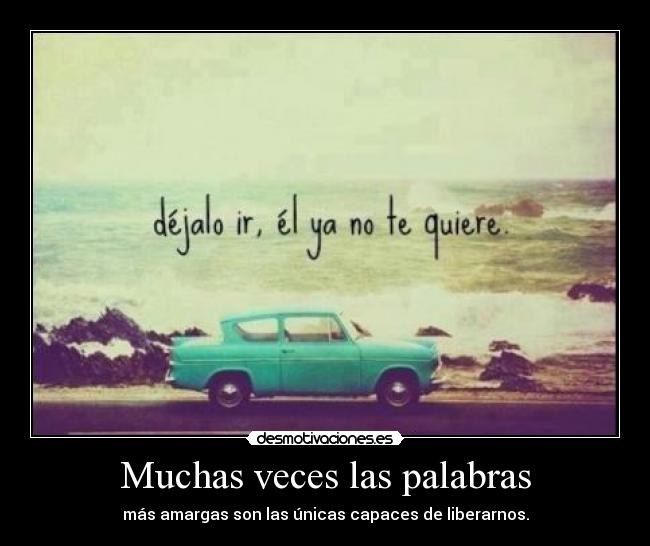 Muchas veces las palabras -